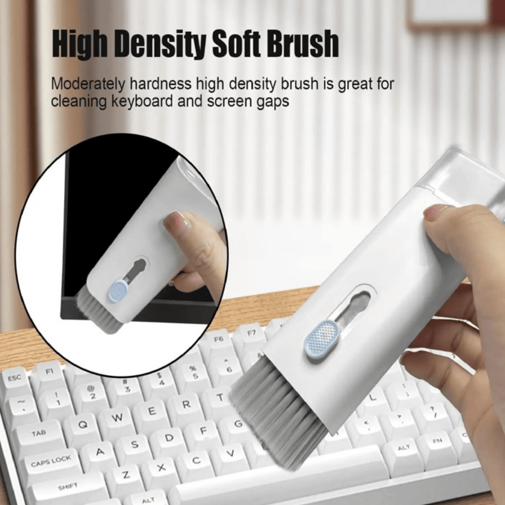 7-in-1 Keyboard Cleaning Brush Kit – Multifunctional Cleaner for Laptop, Earbuds, and Electronics