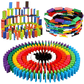 Colorful Wooden Rectangle Blocks – 120 Pcs Educational Building Tiles for Kids, Domino Play & Learning Activities
