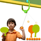 Kids Ping Pong Training Set with Adjustable Elastic String – Indoor Table Tennis Practice Kit with 2 Paddles & 6 Balls