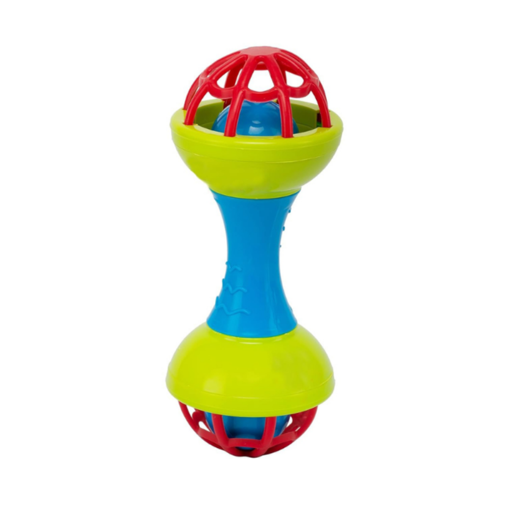 Handheld Rattles Baby Rattle Toy – Colorful Handheld Infant Rattler with Dual Ball Ends ...
