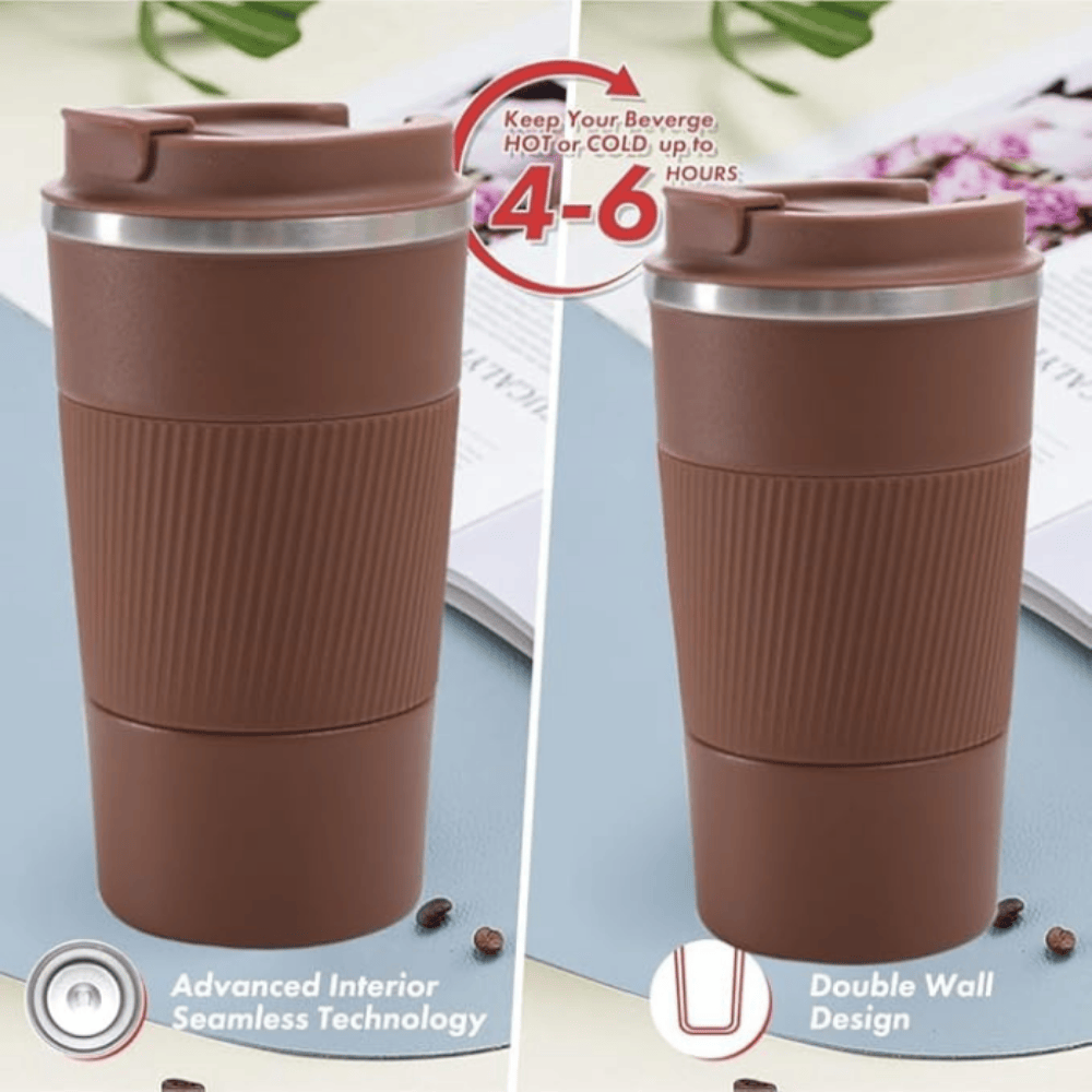 Travel Coffee Mug 500 ml  – Leak-Proof Insulated Tumbler for Hot & Cold Drinks
