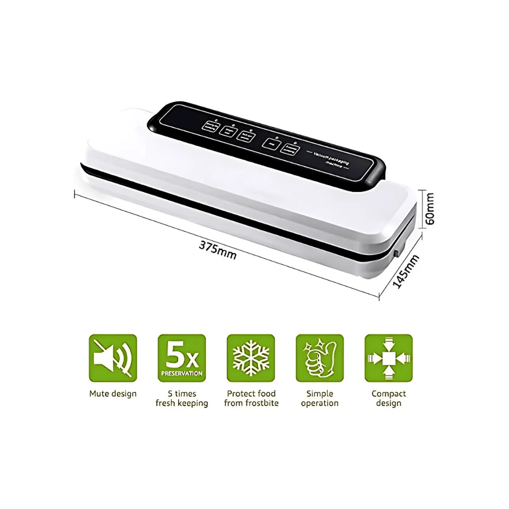 Premium Automatic Vacuum Sealing Machine with Food Preservation Bags – 5-in-1 Multi-Function Sealer for Dry & Wet Foods