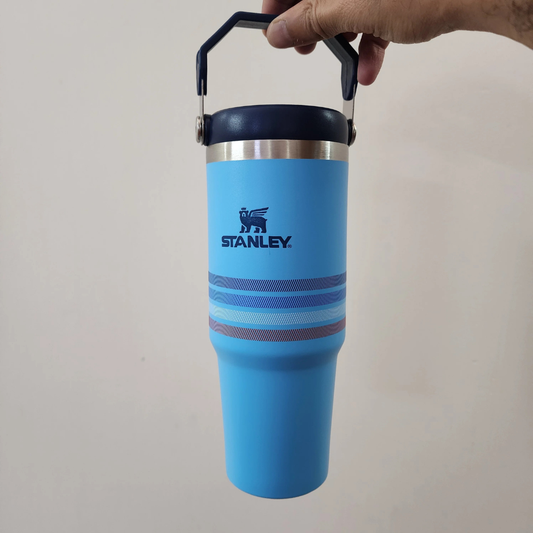 Stanley Blue With Strip Design Quencher Tumbler 900ml