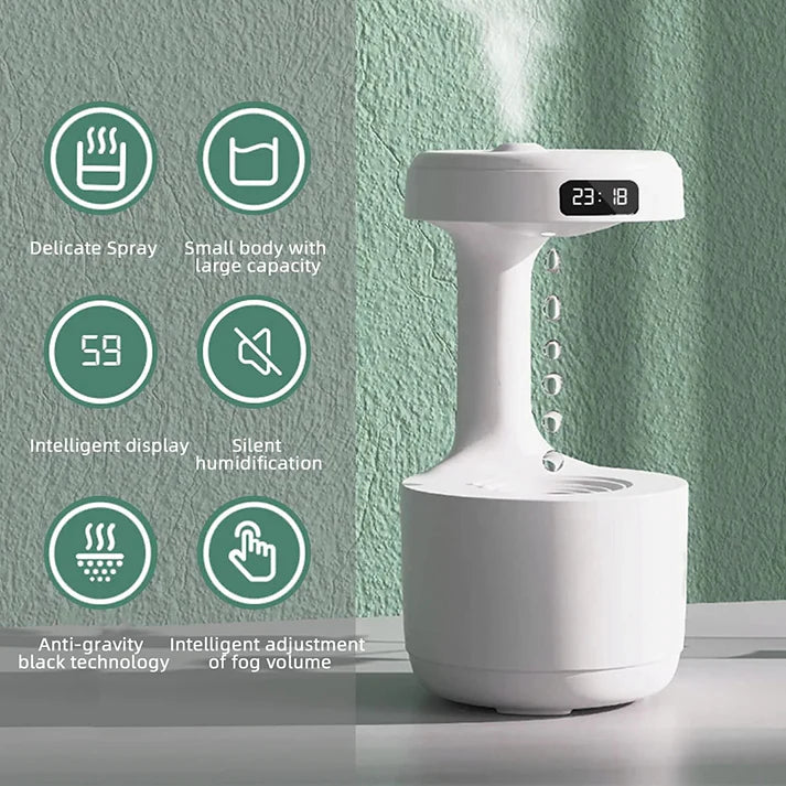 Digital Humidifier with Clock Display